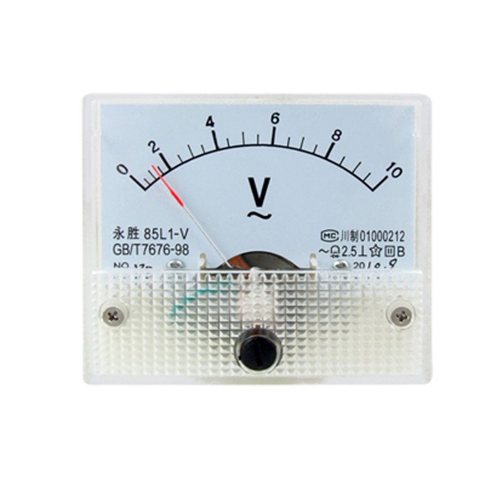 85L1 AC 0-10V Rectangular Analog Panel Volt Meter Gauge