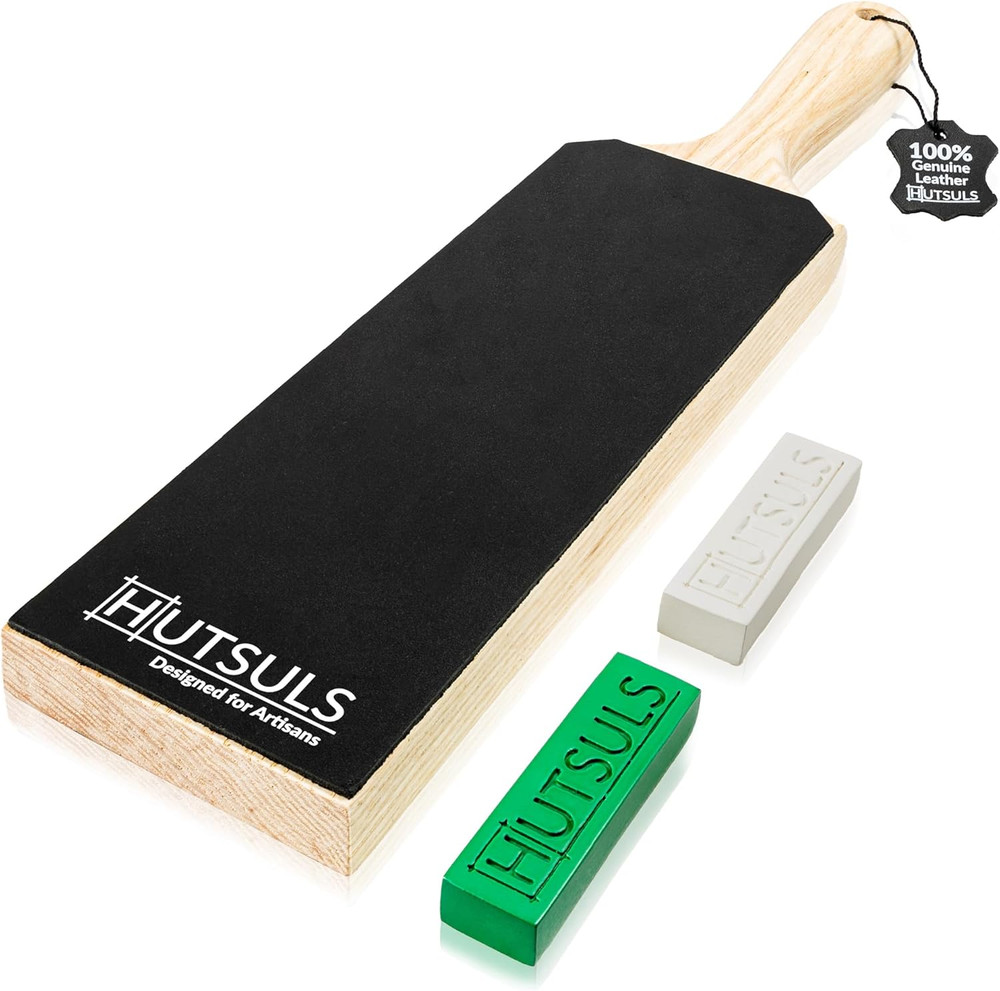 Leather Strop for Knife Sharpening - Get Razor-Sharp Edges with 3" X 9" Double S