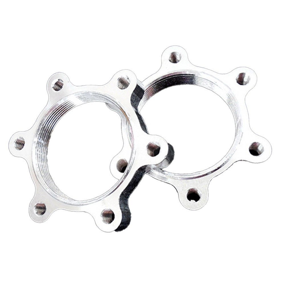 High Quality Threaded Hubs Flange Adapter Replacement Silver 2pcs 44mm
