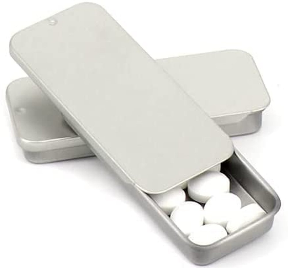IVYRISE 3 PCS Metal Tin Box Containers Rectangular Empty Hinged Tins Box Cont...