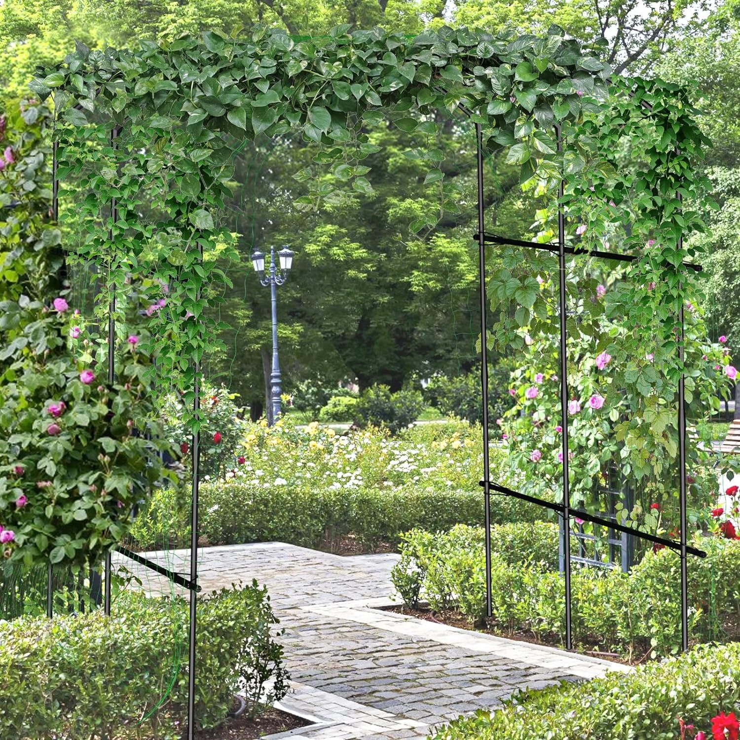 NAIZEA Trellis for Garden Vegetable Trellis Garden Arch Trellis for Climbing