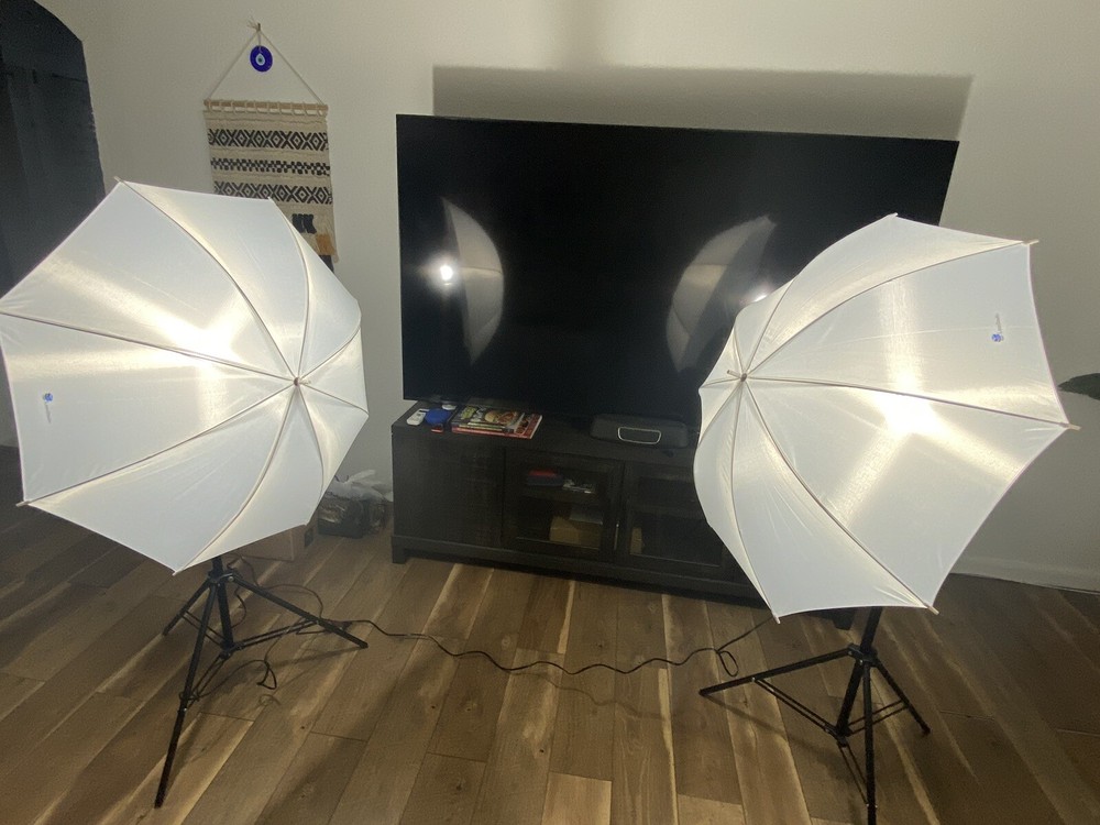 LimoStudio 33-inch Diameter White Umbrella Reflector Diffuser Kit (2 Set)