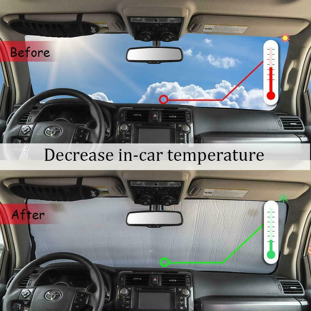 Car Front Windshield Sunshade UV Reflector Snow Shade Visor For 4Runner 2017+