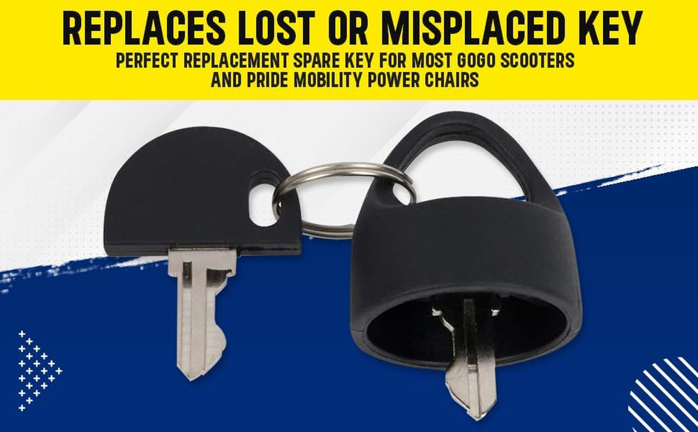 Deluxe Easy Pull Key Set for Pride Mobility Scooter Premium Replacement Keys NEW