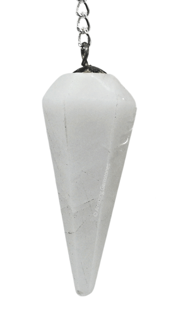 Snow Quartz Dowsing Crystal Pendulum