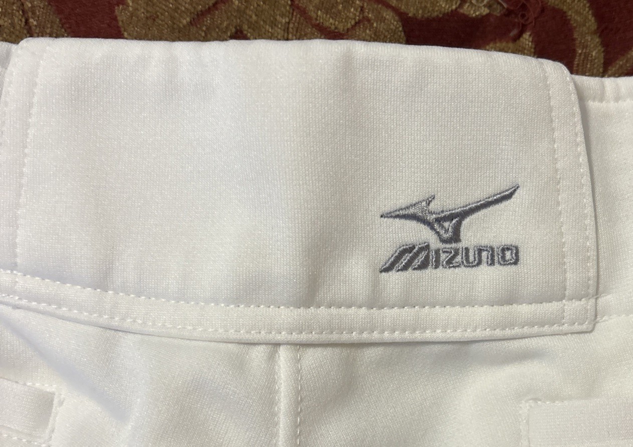 Lot Of 2 MIZUNO Mens Large 17” Inseam White Performance BASEBALL PANTS 1 Practic
