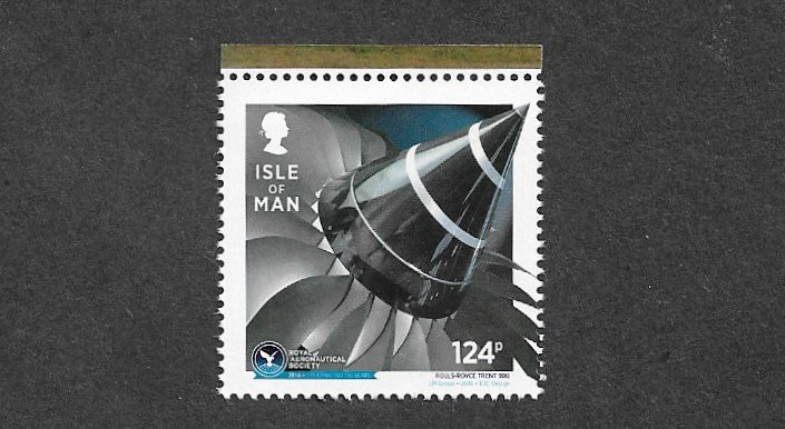 Space Science Technology Rolls Royce Trent 900 Engine mnh I.O.Man 2016