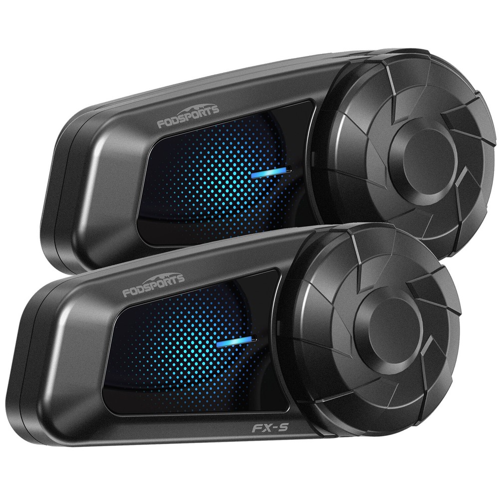 2x FX-S Motorcycle Helmet Intercom Bluetooth Headset 2-way 1000m Communication