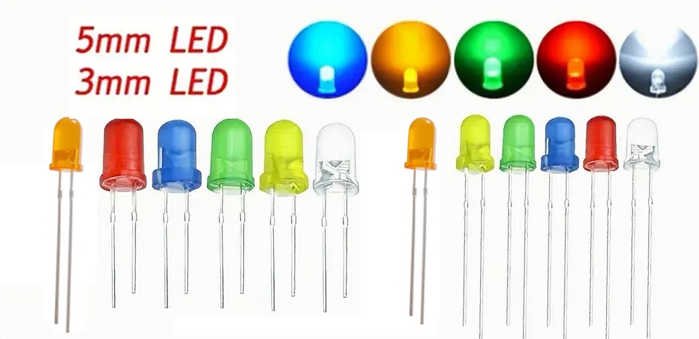 3mm,5mm Led Select color and quantity. BRIGHT Bulbs Pls Read Description