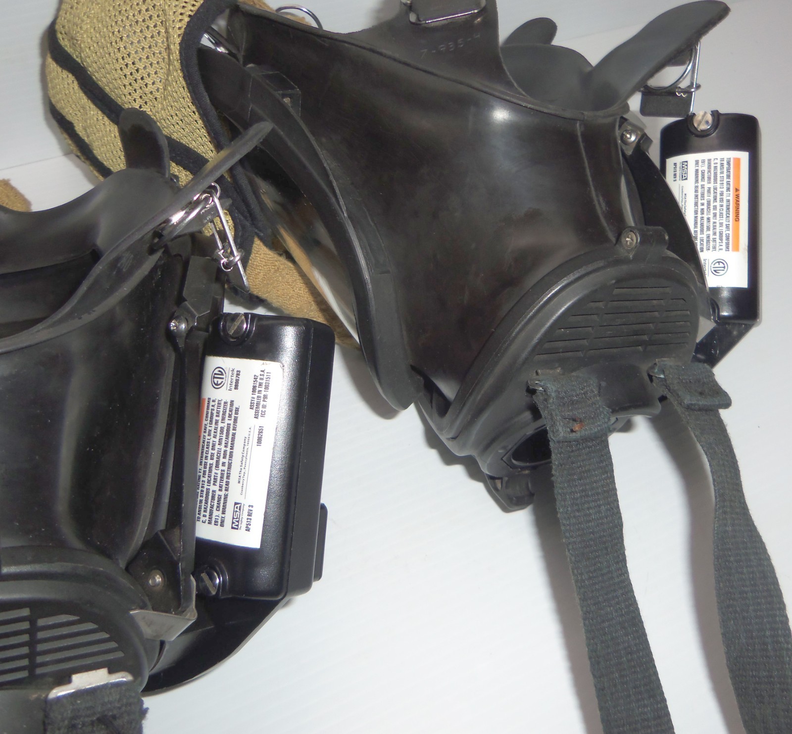 2 MSA Ultra-Elite Firehawk MMR SCBA Med. Facepieces & 2 Nightfighter Systems