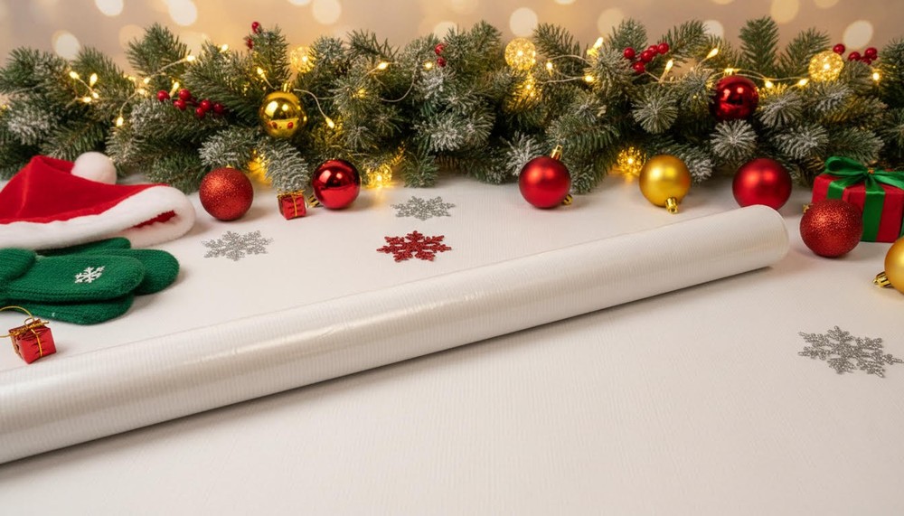 Silver Christmas Wrapping Paper