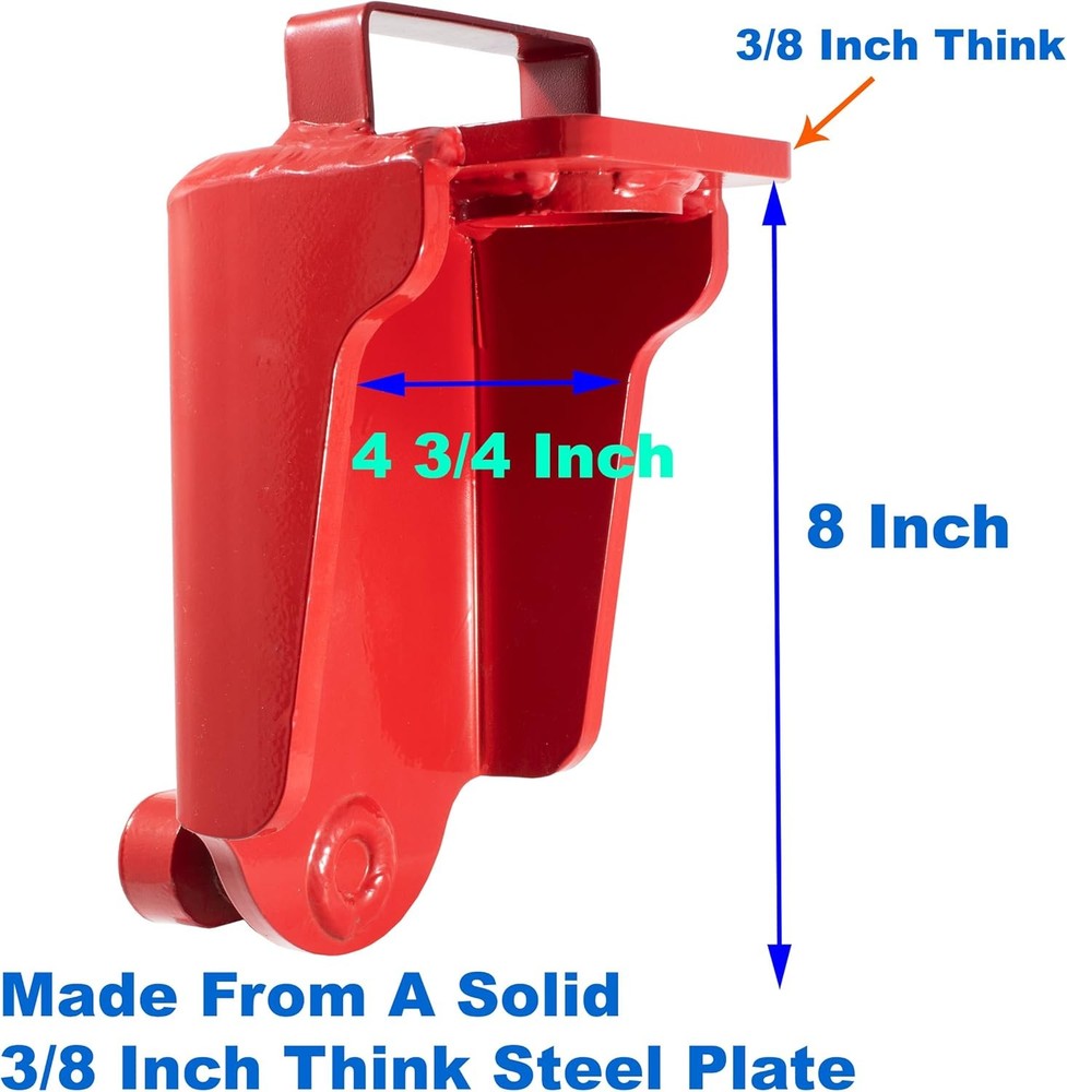 Shipping Container Jack Lug with U-Shaped Handle, Red