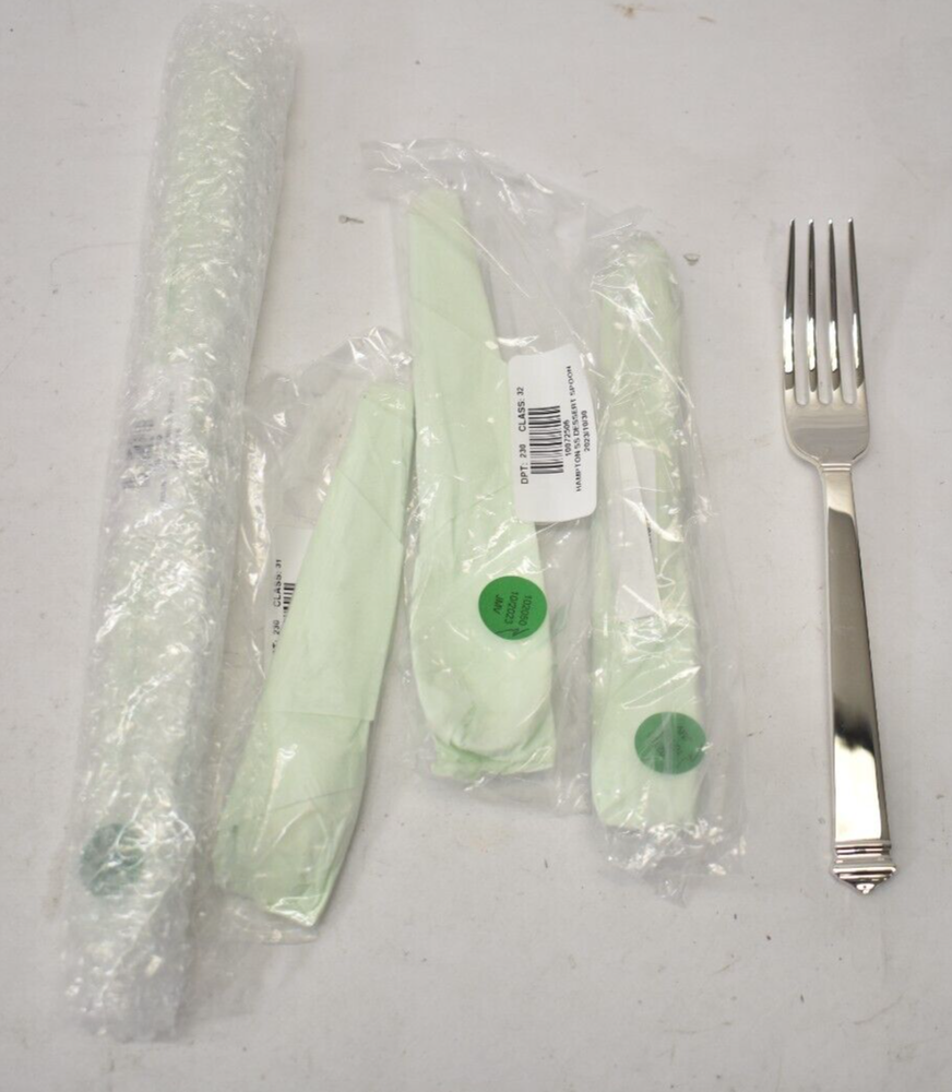 Hampton Forge 5 Piece Place Setting Silverware Set Polished Chrome Finish