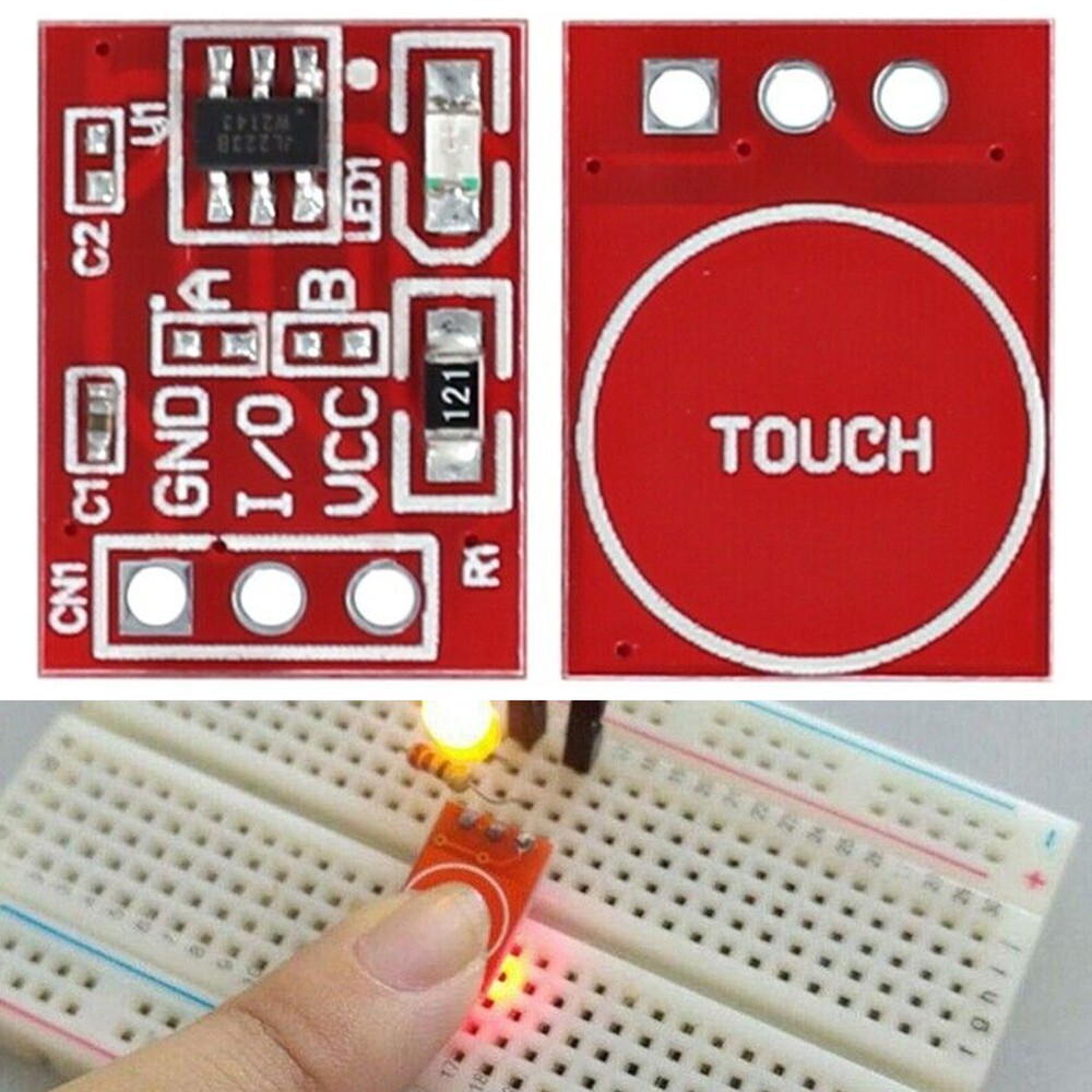 50pcs Ttp223 Touch Button Modular Self-Locking Micro Capacitive Single