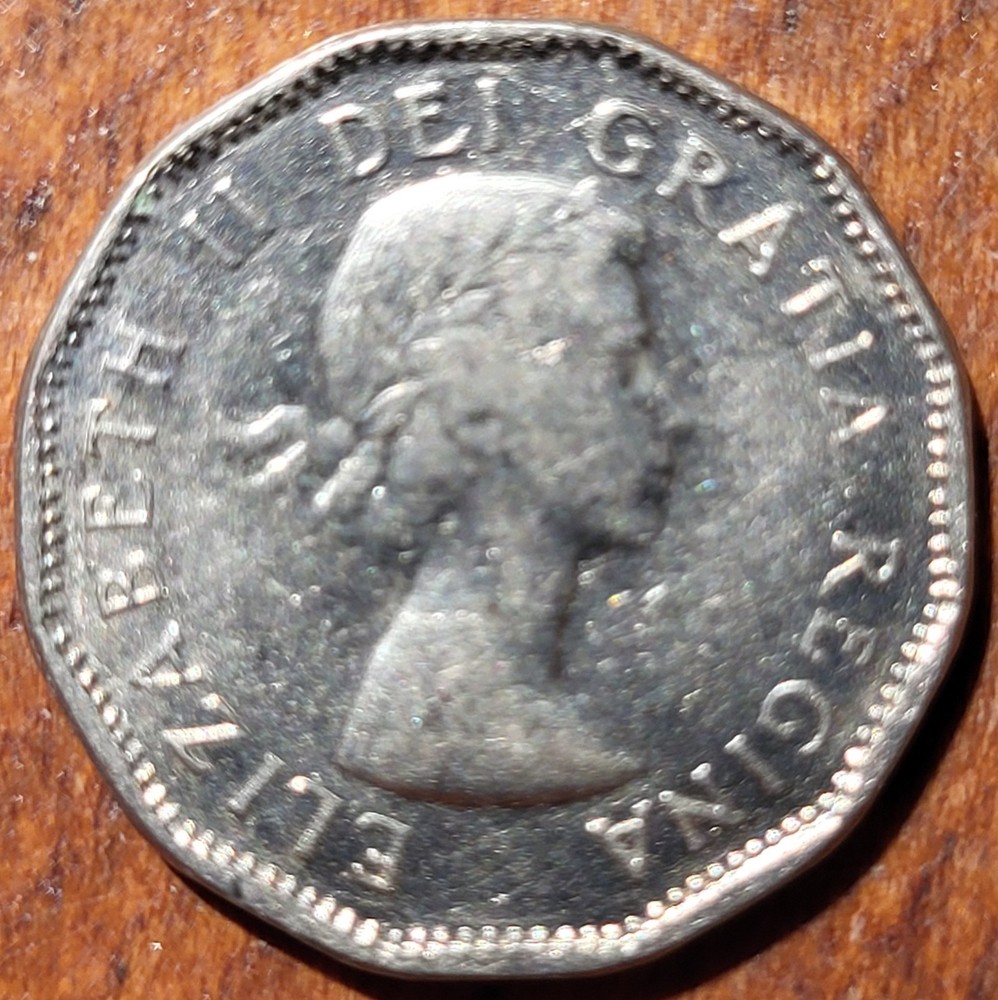 1957 Canada 5 Cent Coin N6