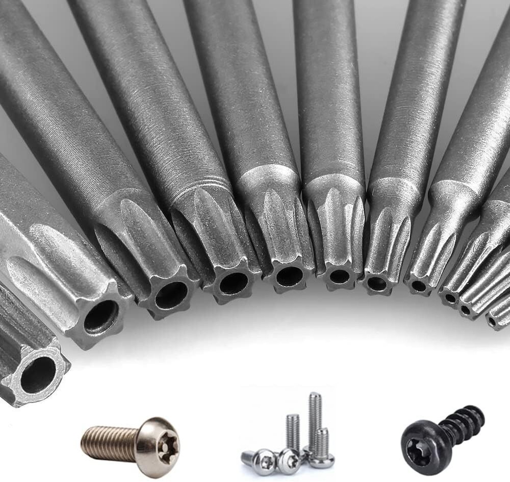 Security Torx Bit Set + Hex Key Allen Bit Set - For Power Drill & Impact Driver