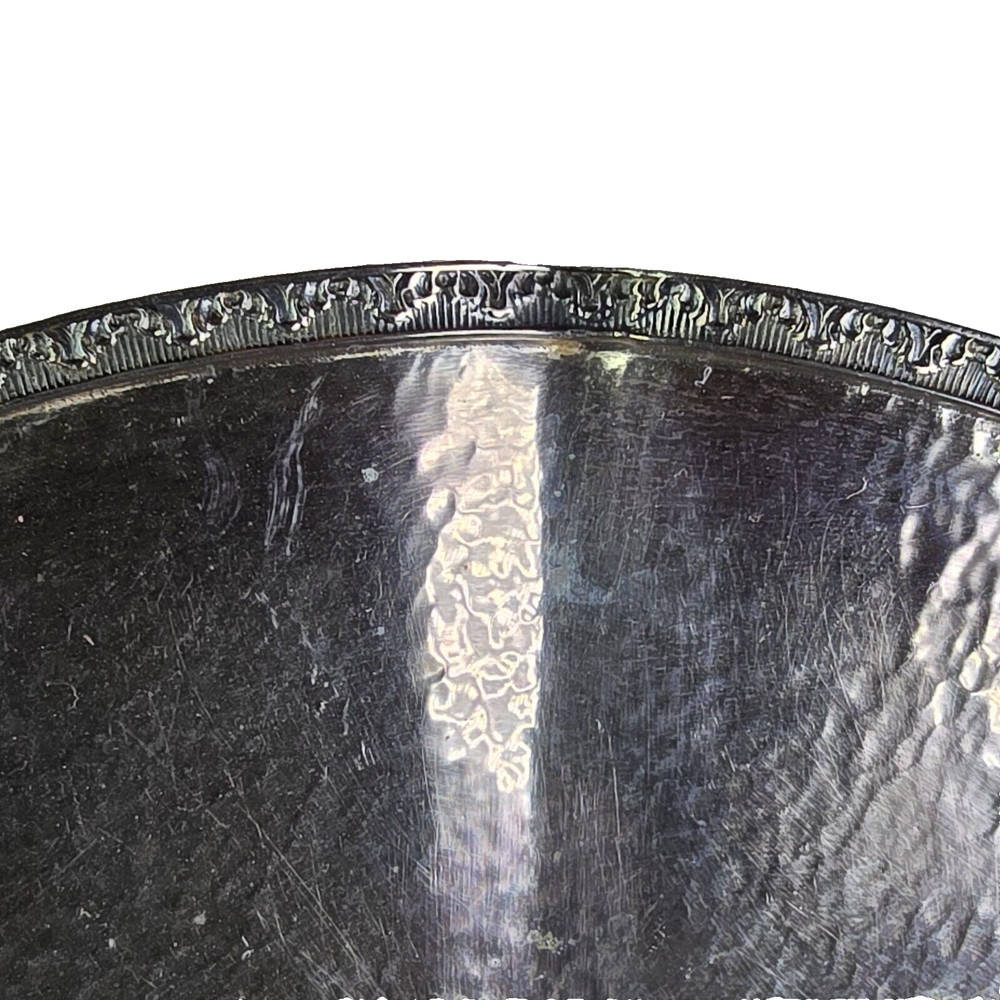 Vintage Homan Plate On Nickle Silver W.M. Mounts C3078 9.5" Elegant Plate Dish