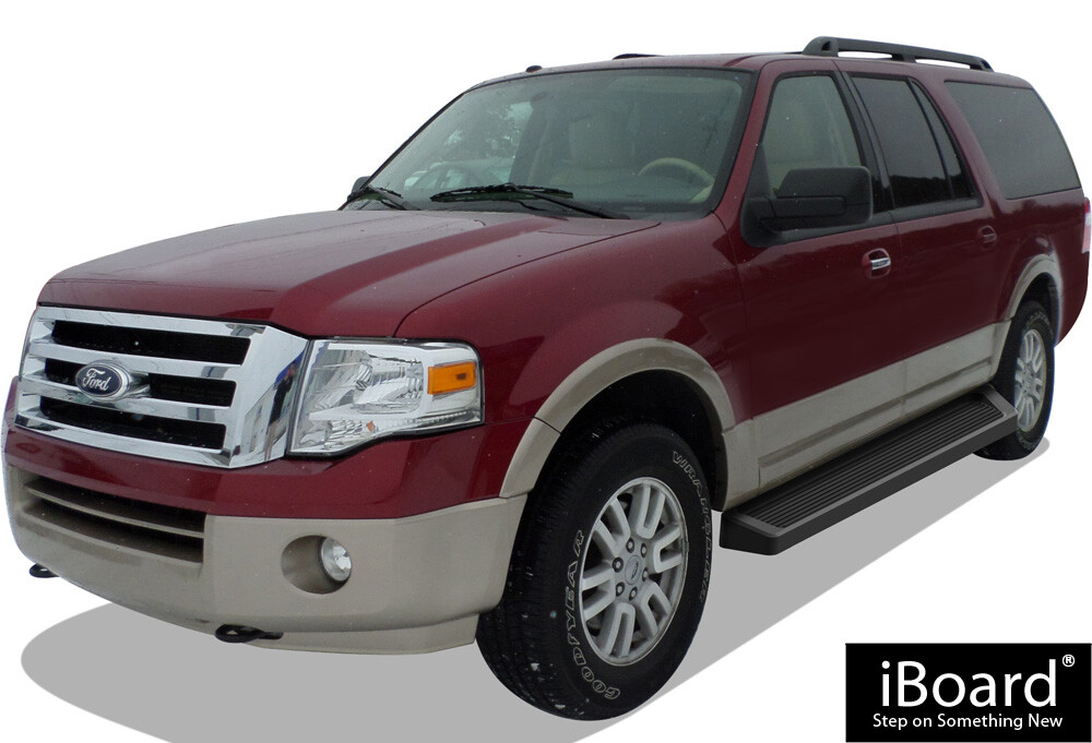 Running Board Style Side Step 6in Black Fit Ford Expedition EL 07-17