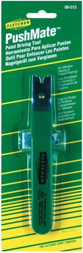 Fletcher-Terry Push Mate Glazier's Point Driver Tool - Precision Framing