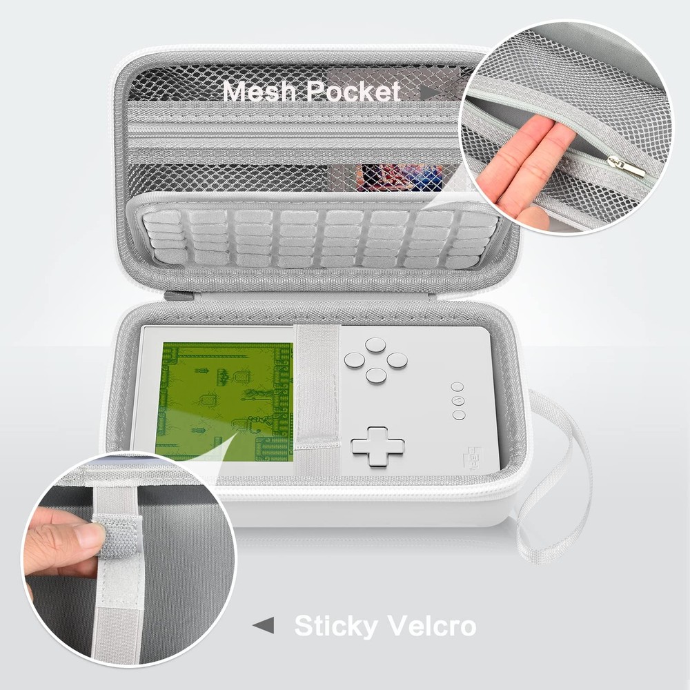 Againmore Hard Case Compatible with Analogue Pocket Handheld Compact, White