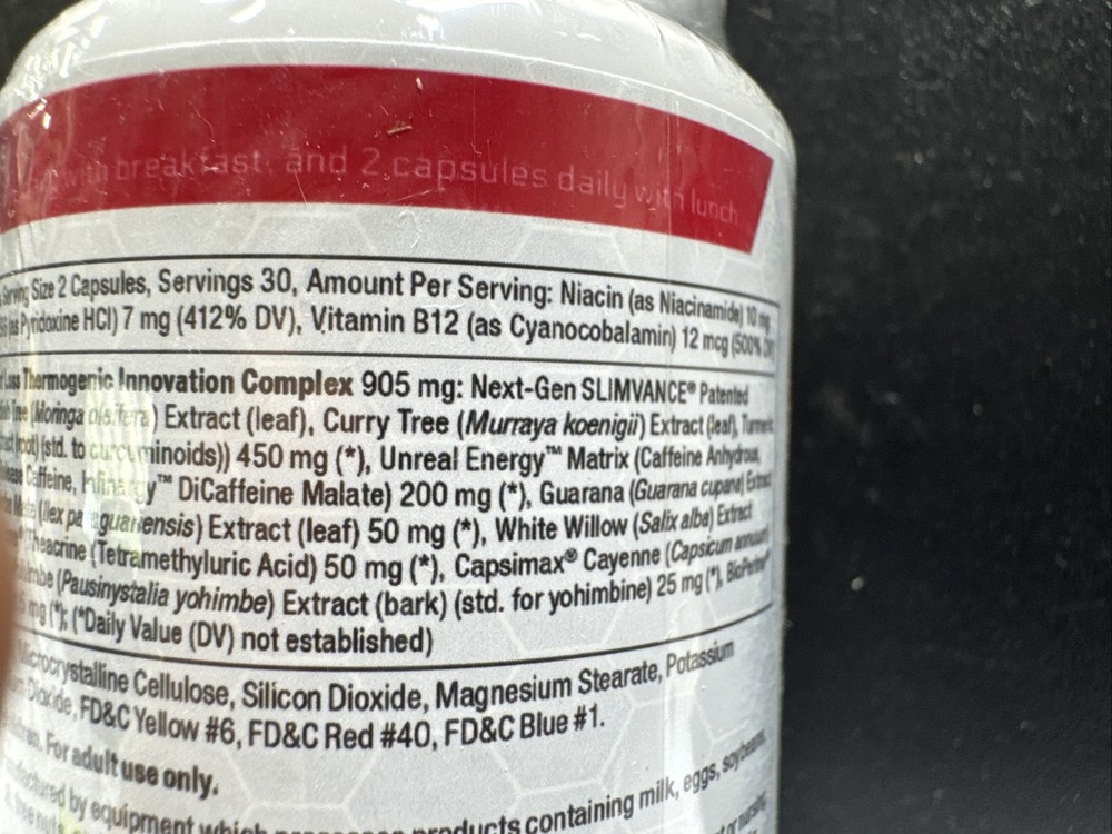 Force Factor LeanFire w/Next-Gen SLIMVANCE 60 Capsules *Extreme Energy Boost-NEW