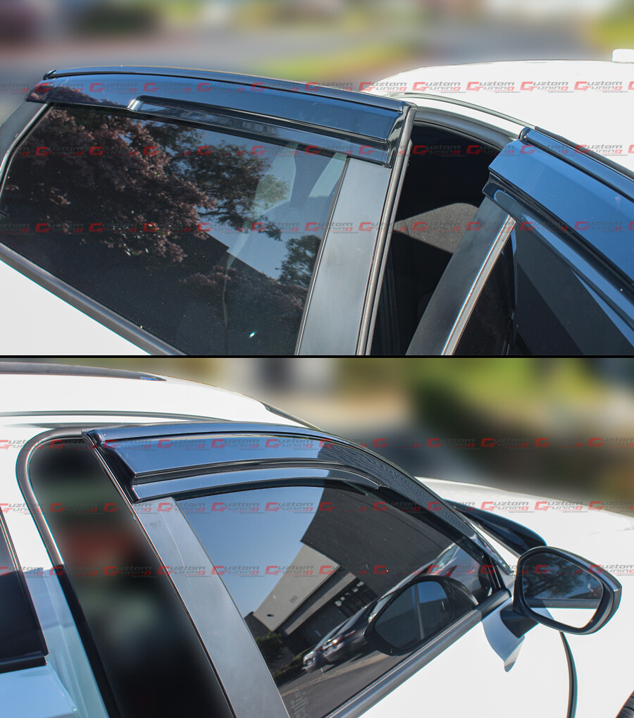 FOR 2022-25 HONDA CIVIC SEDAN PREMIUM MUG STYLE WINDOW VISOR RAIN GUARD W/ CLIPS