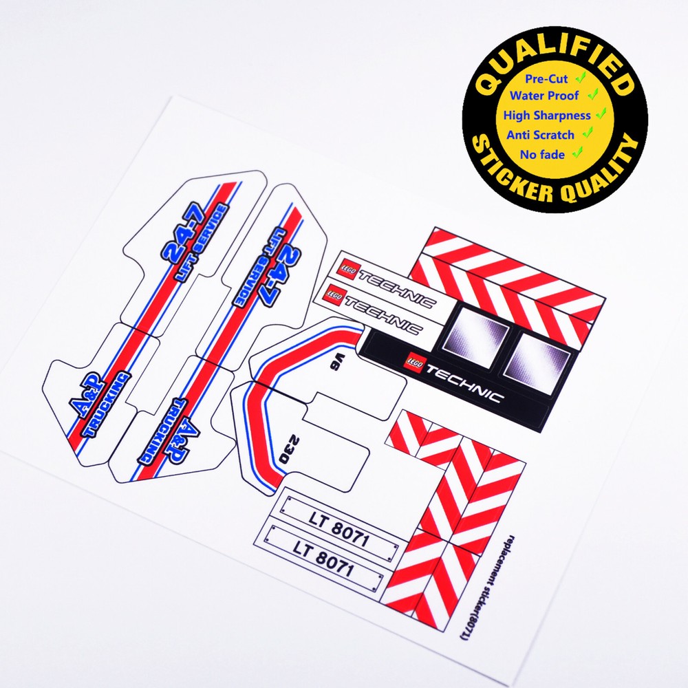 Replacement sticker for set 8071 Precut sticker