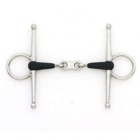 French Link Rubber Full Cheek Bit