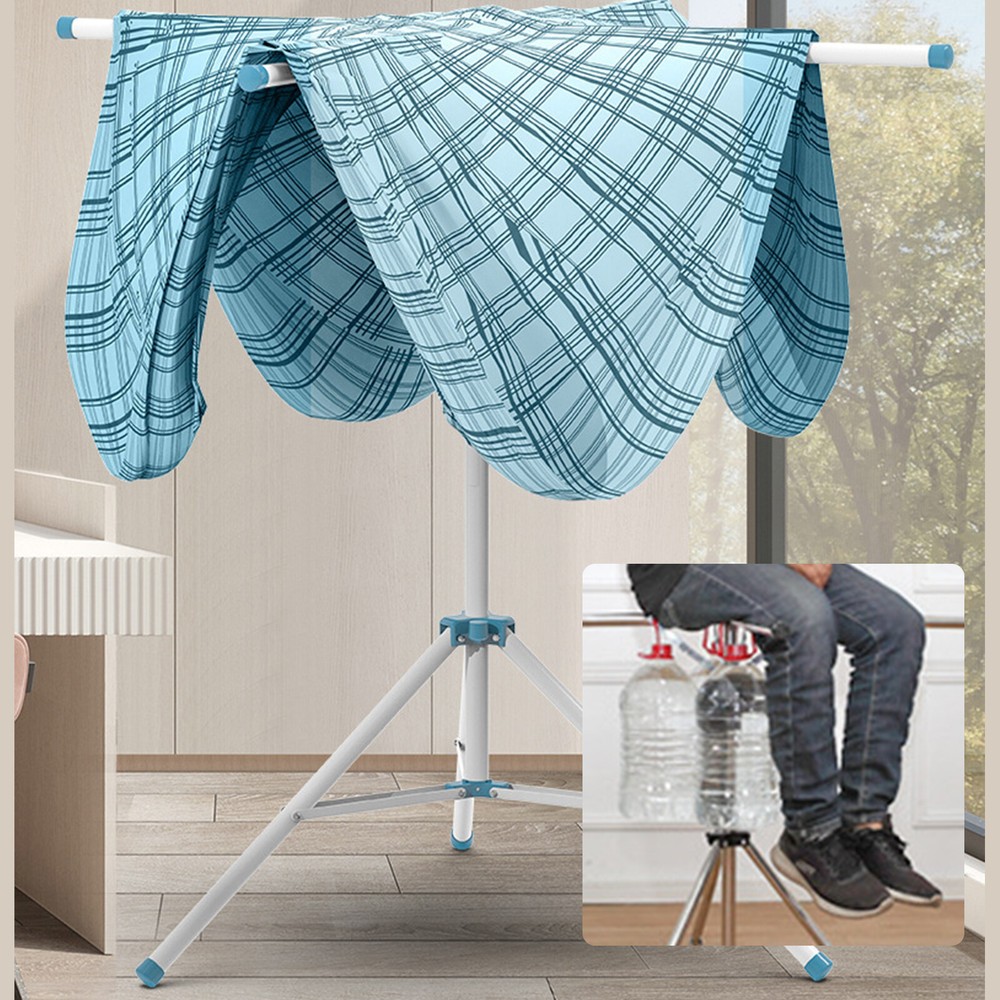110-180cm Adjustable Height Foldable Drying Rack Space Saving Clothes Dryer Rack