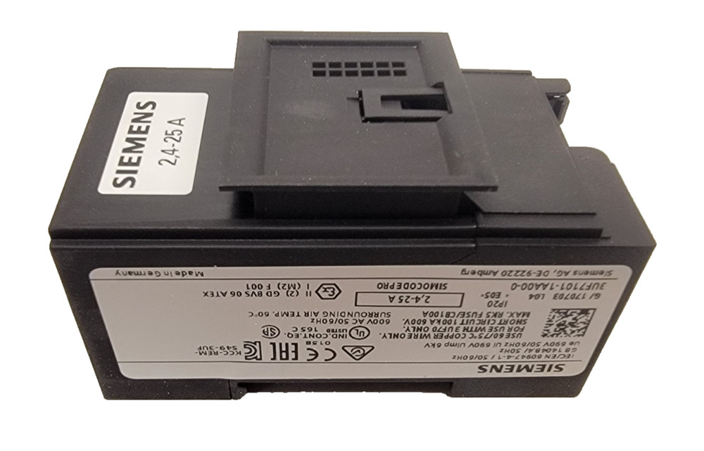 New Siemens 3UF7101-1AA00-0 Current measuring module, Set current 2.4...25 A