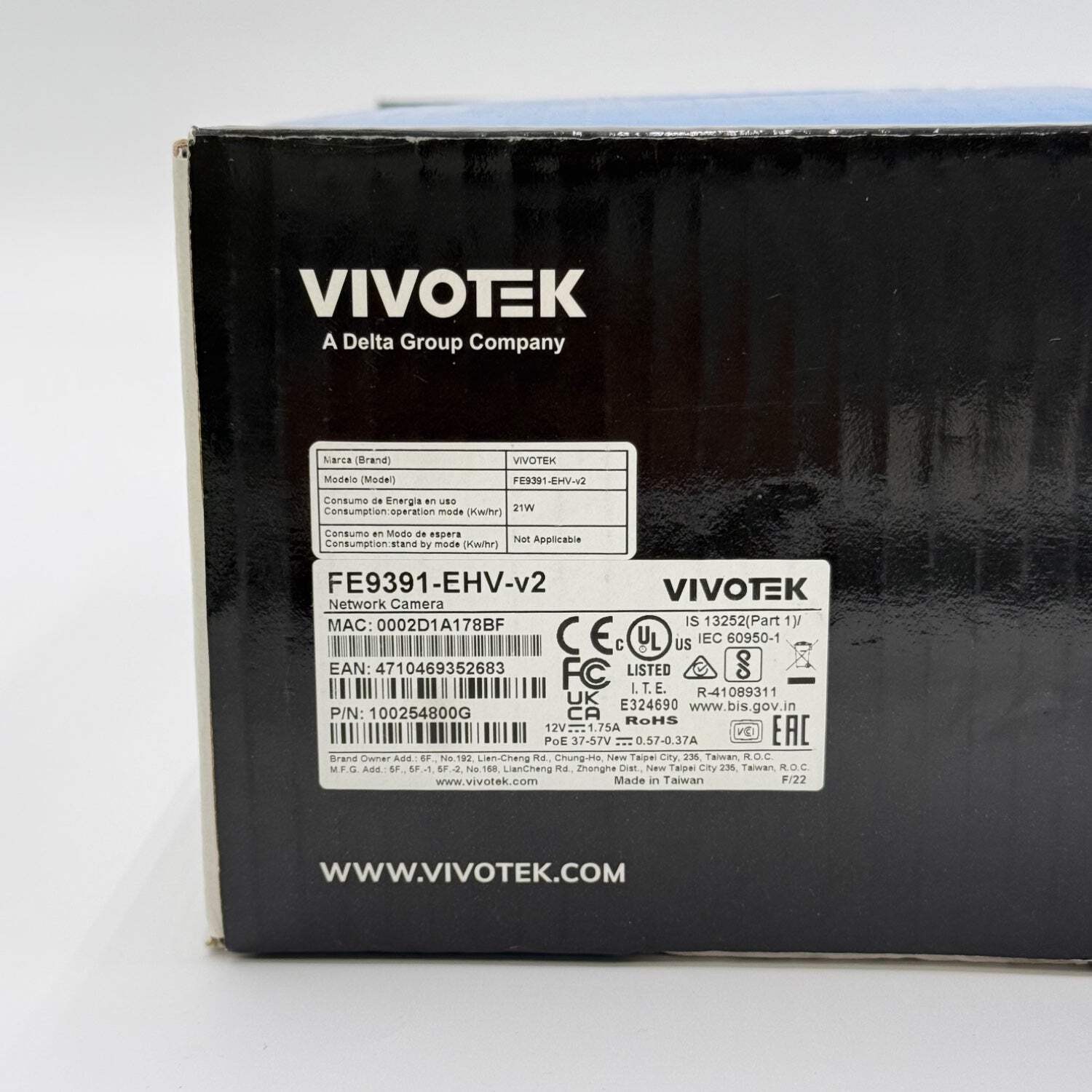 Vivotek Outdoor Panoramic Fisheye IP Dome Camera FE9391-EHV-V2