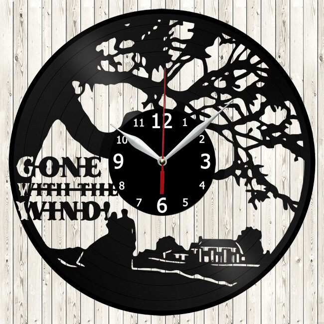 Gone with the Wind Vinyl Record Wall Clock Decor Handmade 4490