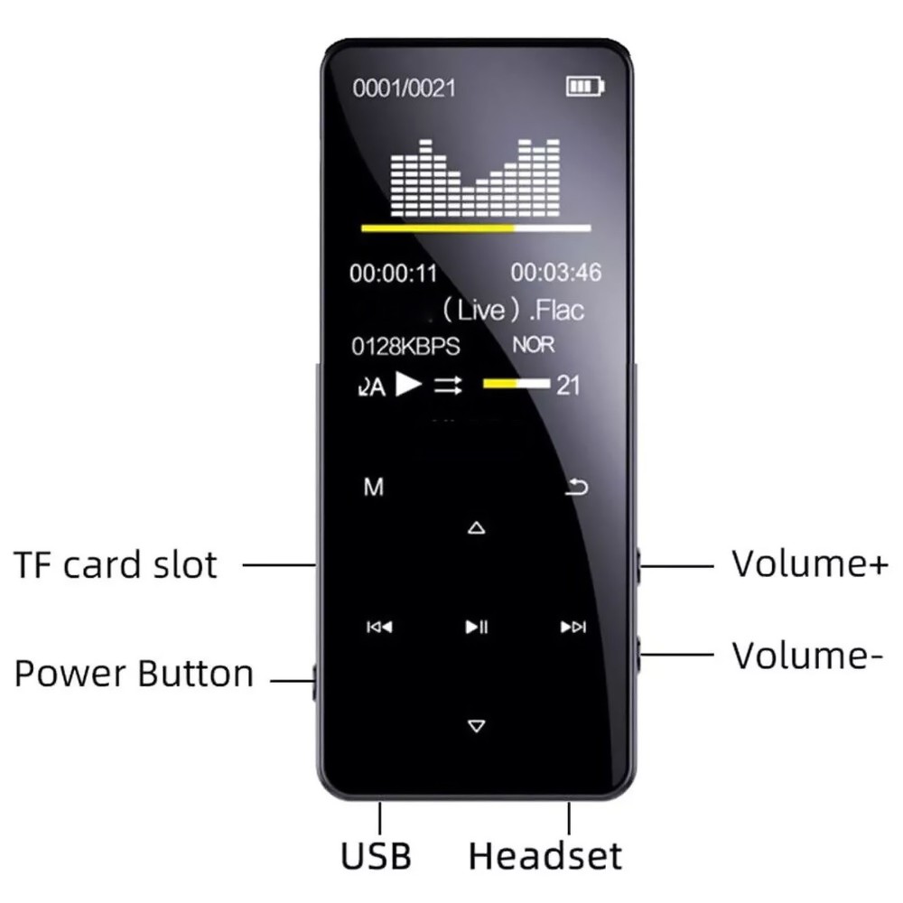 5.0 Bluetooth Lossless Music Audio Recorder Support Quick Charge Technology