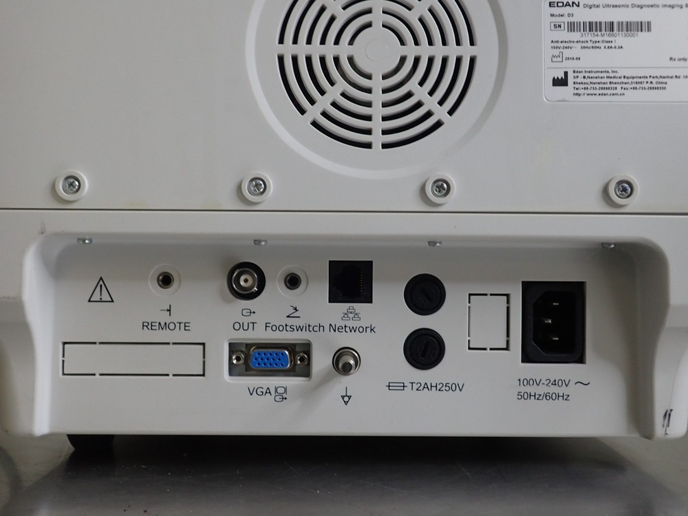 Edan D3 Digital Ultrasonic Diagnostic Imaging System w/ L741 Linear Array Probe