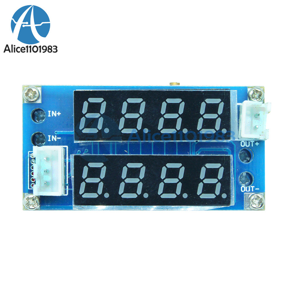 Blue/Red 5A CC/CV Adjustable Step Down Charge LED Panel Voltmeter Ammeter Module