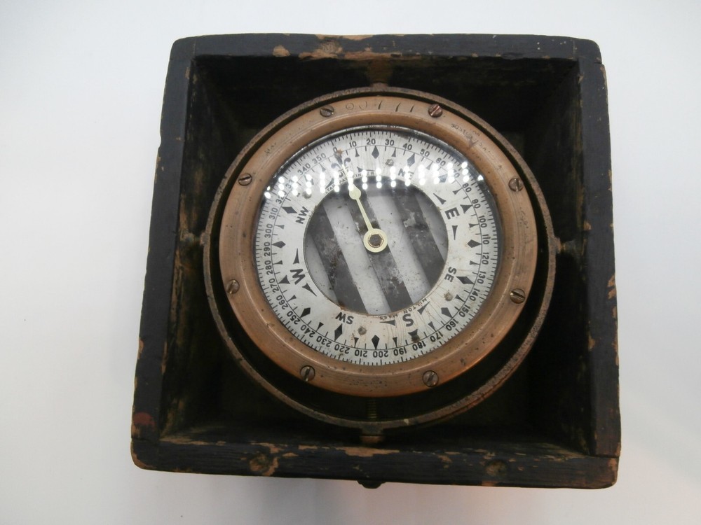 ANTIQUE STAR PATHFINDER COMPASS-BINNACLE "STAR COMPASS CO."