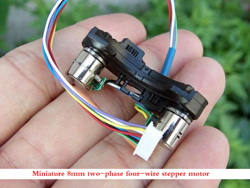 2pcs Deceleration stepper motor micro 8MM two-phase four-wire stepper motor