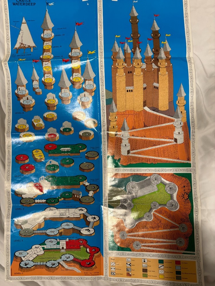 D&D Forgotten Realms Game Map - Vintage 1988