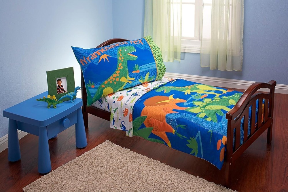 Dinosaur Toddler Bedding Set, 4 Piece