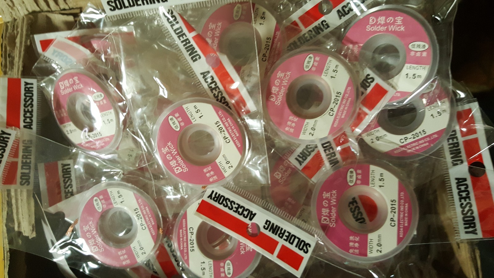 6 PCS. - Durable 1.5M x 2.0 mm Copper Braid Desoldering Solder Removal Wick