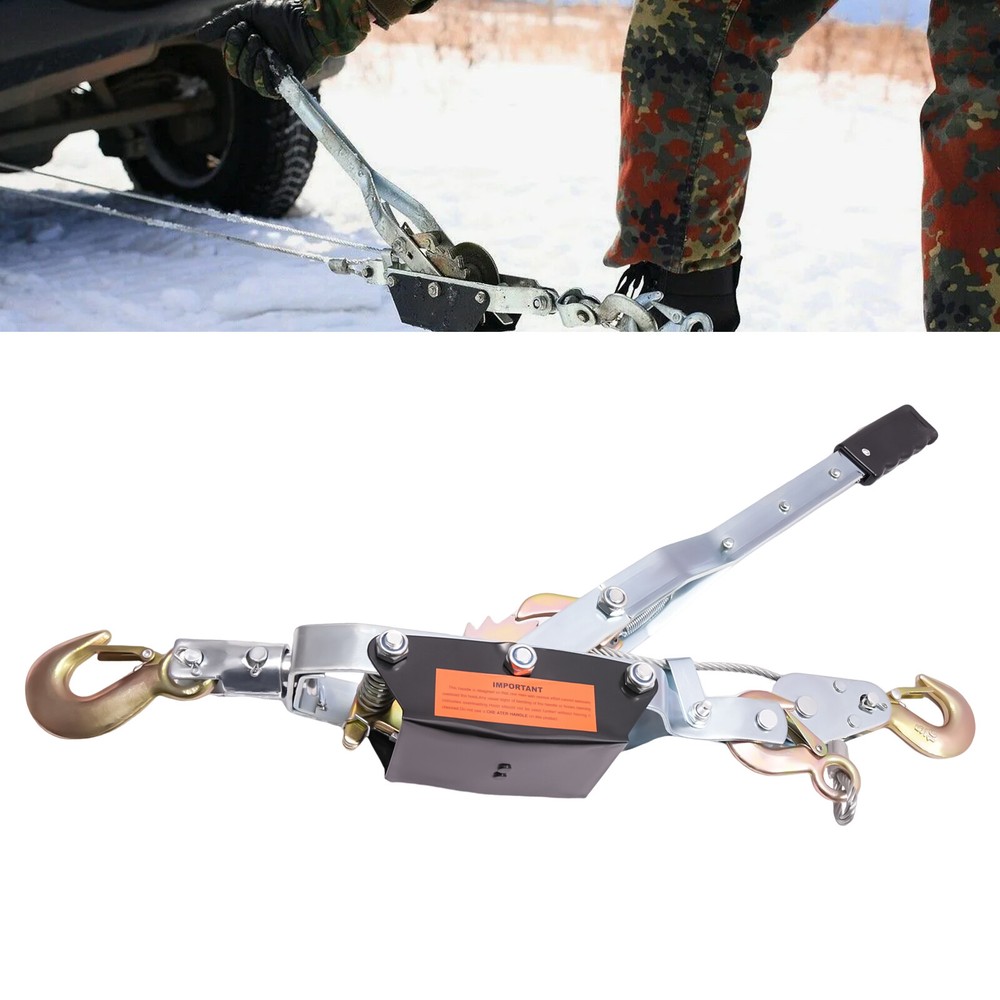 Puller Tightener Heavy Duty Cable Winch Power Puller w/ Hooks 5 Ton /11023 lbs