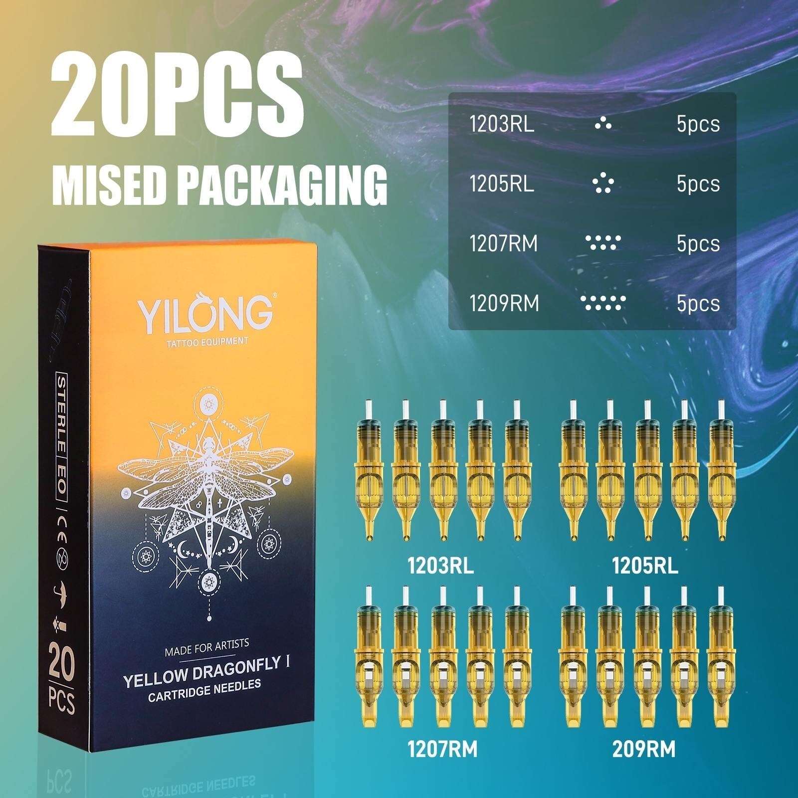 Wireless Tattoo Kit Complete Rotary Pen Machine 1200mAh Power Paper Needles Ink