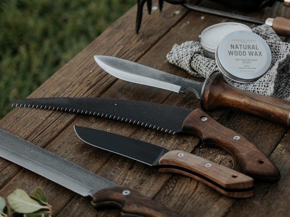Barebones Timber Saw - Hand with Ergonomic Walnut Handle for Camping,