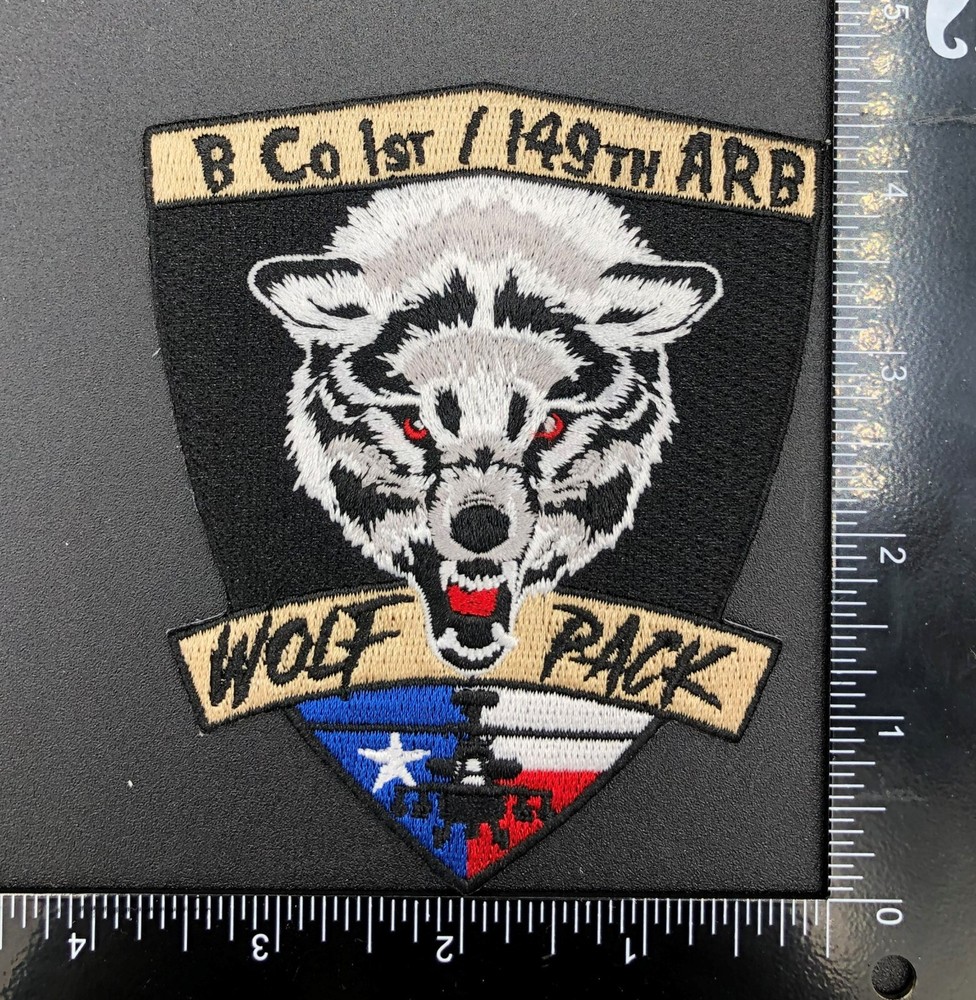 B Co 1st/149th ARB Wolf Pack Apache Army Aviation Patch OEF OIF