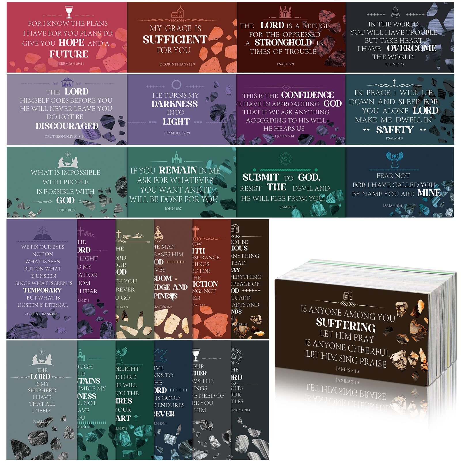 240 Pcs Bible Verse Prayer Cards with Assorted Bible Verses for Students Friends
