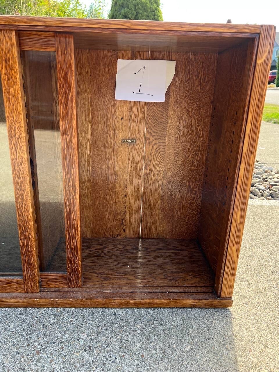 Antique Oak Sectional Danner Company Bookcase One Section Only