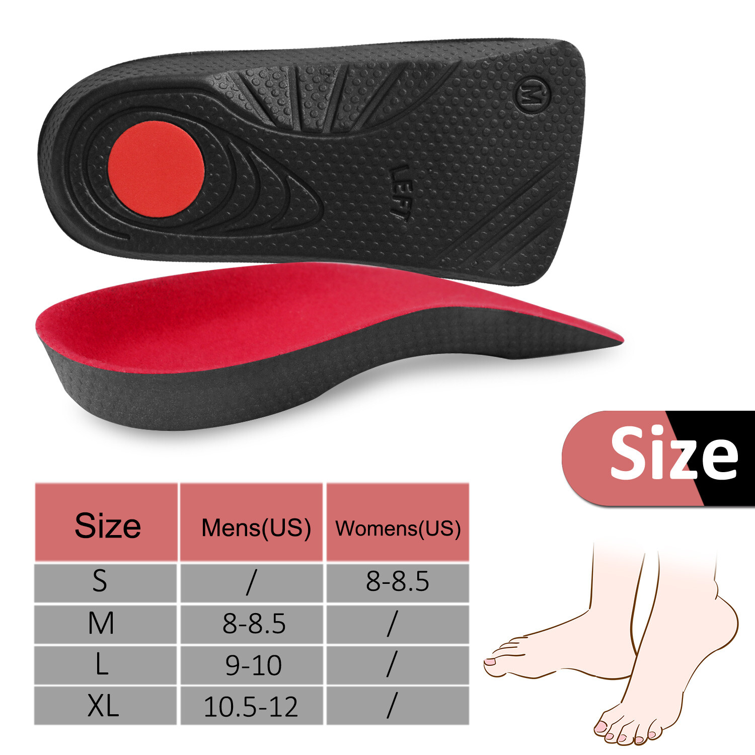 1/2/3Pair Orthotic Shoe Insoles Inserts Plantar Fasciitis Flat Feet Arch Support