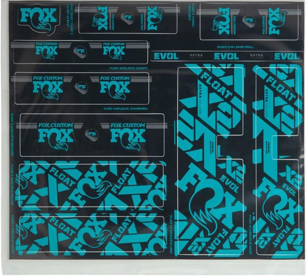 Fork & Shock Decal Kit Turquoise, One Size