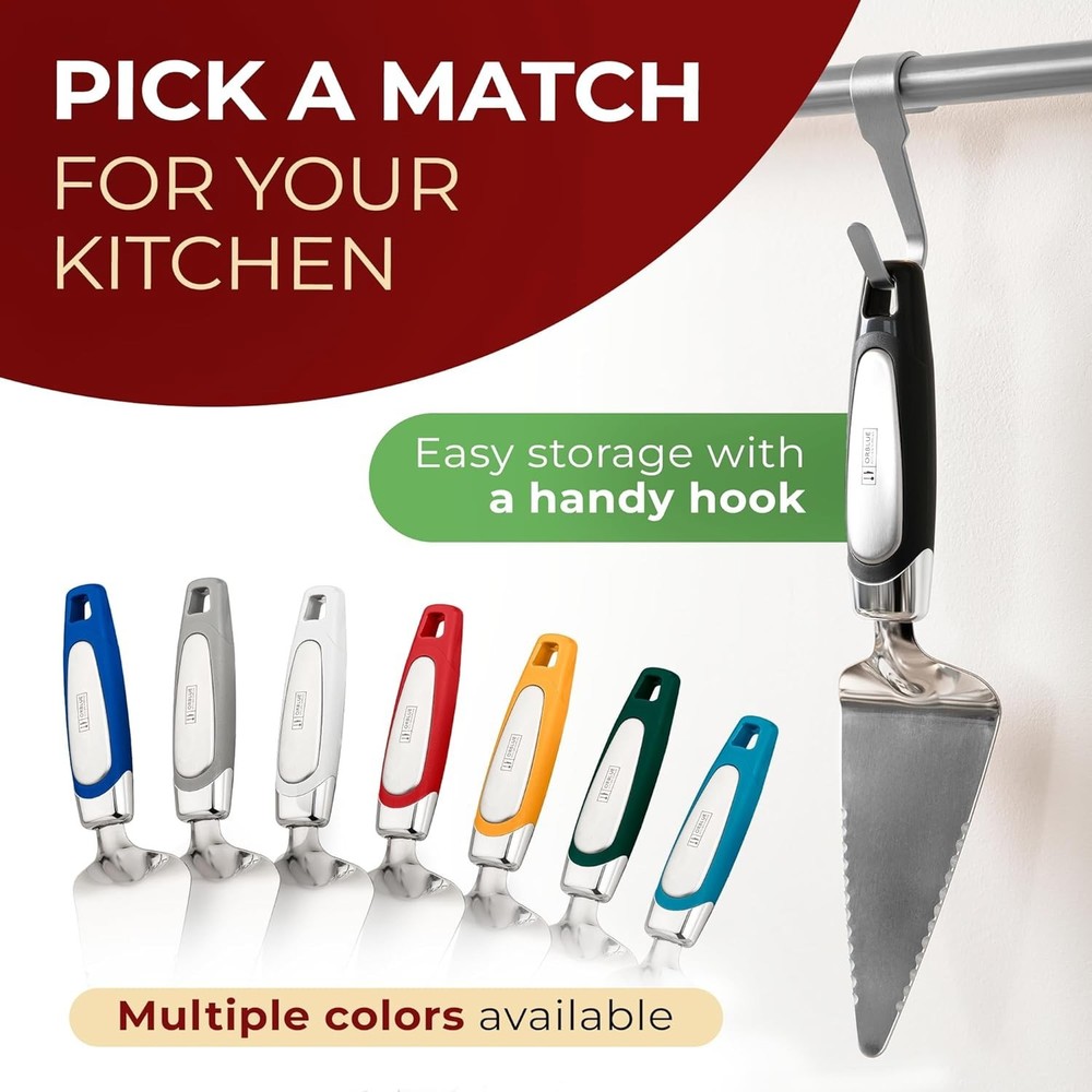 Pie Server, Essential Kitchen Tool, Serrated on Both Sides, Great for Right or L