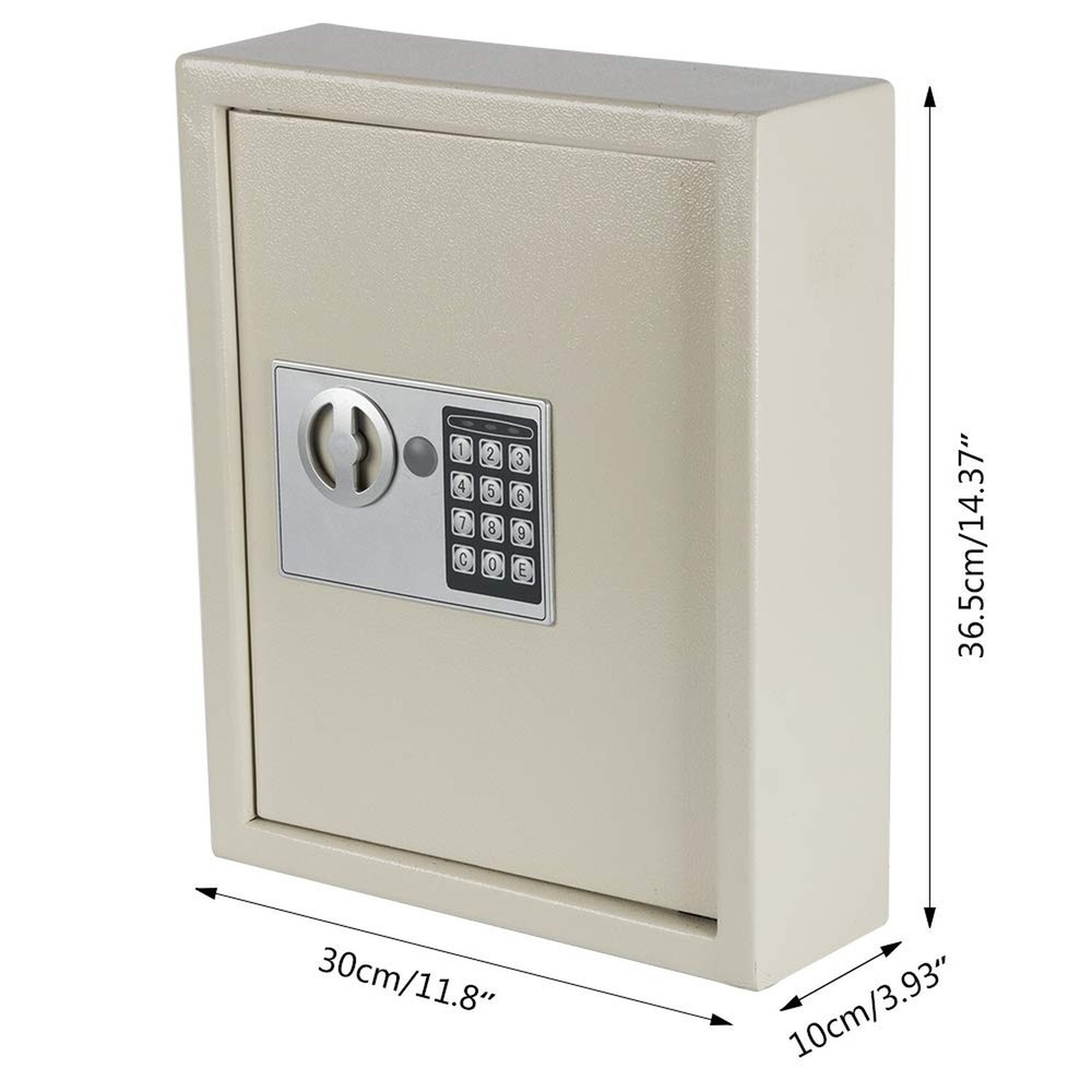 KYODOLED Electronic 40 Key Cabinet Wall Mount,Digital Key Safe Lock Box,Large...